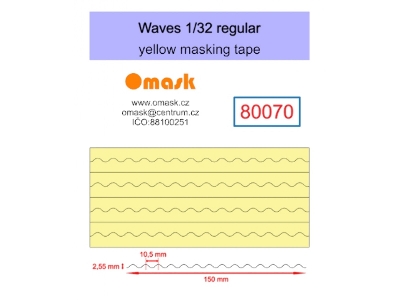 Waves Regular - Yellow Masking Tape - zdjęcie 1