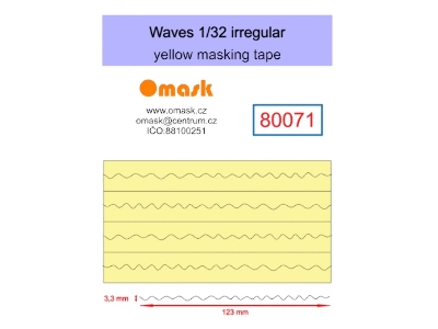 Waves Irregular - Yellow Masking Tape - zdjęcie 1