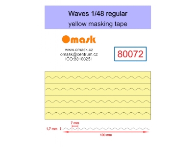 Waves Regular - Yellow Masking Tape - zdjęcie 1