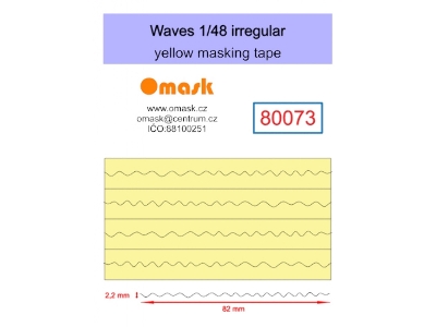 Waves Irregular - Yellow Masking Tape - zdjęcie 1