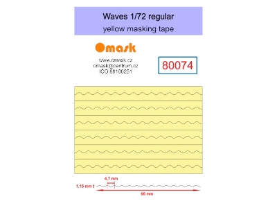Waves Regular - Yellow Masking Tape - zdjęcie 1