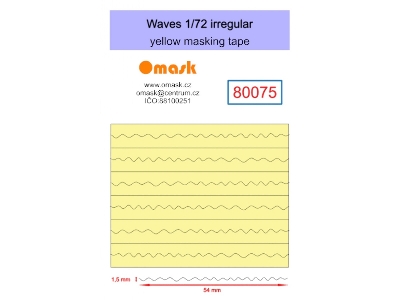 Waves Irregular - Yellow Masking Tape - zdjęcie 1
