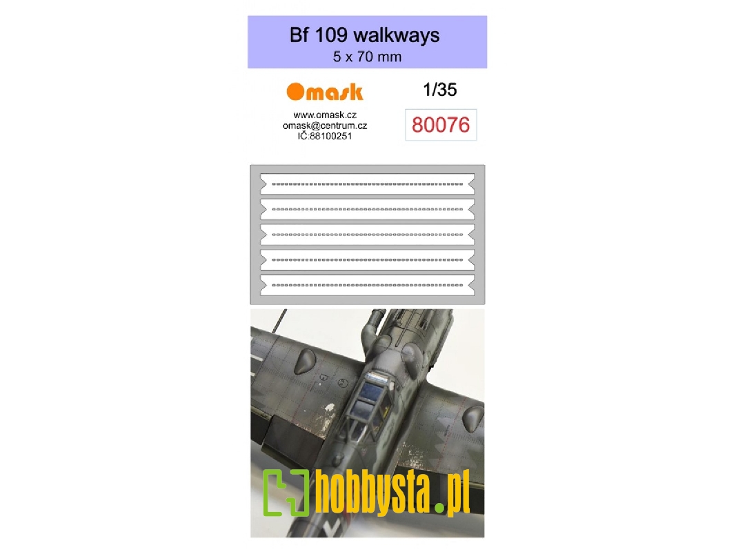 Messerschmitt Bf-109 - 5 X 70 Mm Walkways Mask - zdjęcie 1 Messerschmitt Bf-109 - 5 X 70 Mm Walkways Mask - zdjęcie 1