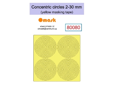 Concentric Circles 2-30mm (Yellow Masking Tape) - zdjęcie 1
