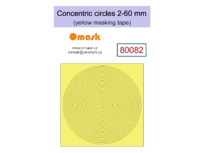 Concentric Circles 2-60mm (Yellow Masking Tape) - zdjęcie 1