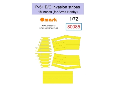 P-51 B/C Invasion Stripes 18" (For Arma Hobby) - zdjęcie 1