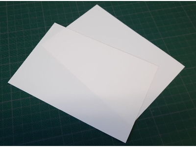 White Polystyrene Board 0,5mm (105x148mm) 2pcs - zdjęcie 1