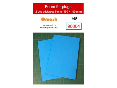 Foam For Plugs 5mm (100x150mm) 2pcs - zdjęcie 1