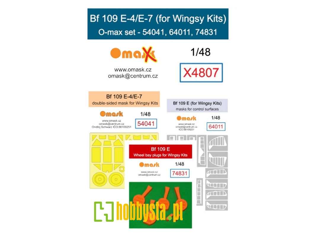Bf 109 E-4/E-7 O-max Set (For Wingsy Kits) - zdjęcie 1