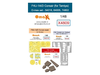 F4u-1a/D Corsair O-max Set (For Tamiya) - zdjęcie 1