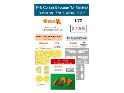 F4u Corsair Birdcage O-max Set (For Tamiya) - zdjęcie 1