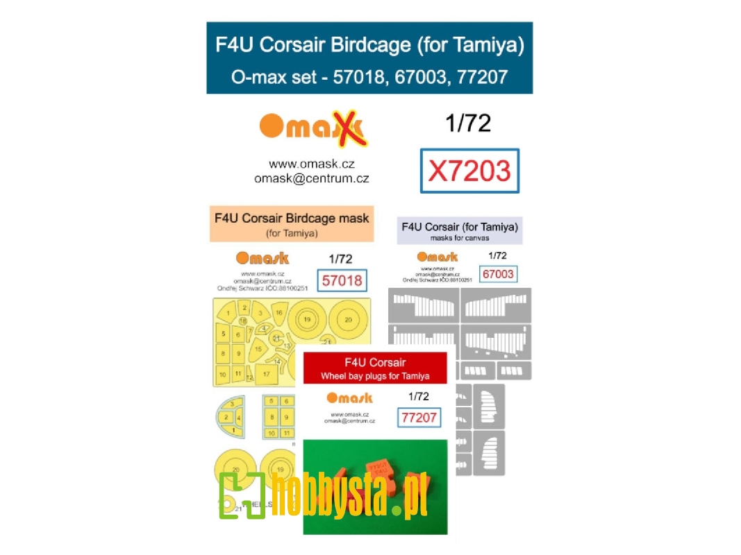 F4u Corsair Birdcage O-max Set (For Tamiya) - zdjęcie 1 F4u Corsair Birdcage O-max Set (For Tamiya) - zdjęcie 1