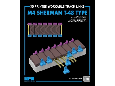 M4 Sherman T-48 Type Workable Tracks (3d Printed) - zdjęcie 1