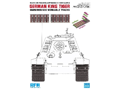 German King Tiger Series Gg26/800/300 Type Workable Tracks With Drive Wheels - zdjęcie 1
