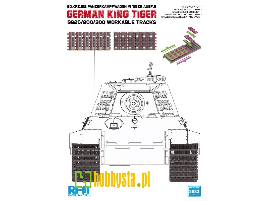 German King Tiger Series Gg26/800/300 Type Workable Tracks With Drive Wheels - zdjęcie 1 German King Tiger Series Gg26/800/300 Type Workable Tracks With Drive Wheels - zdjęcie 1