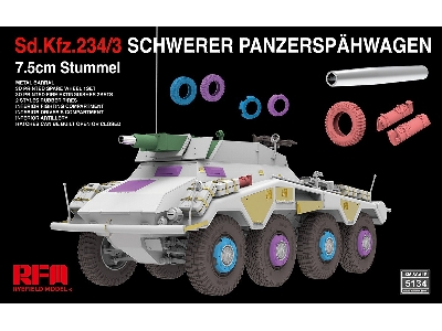 Sd.Kfz.234/3 Schwerer Panzerspahwagen 7.5cm Stummel - zdjęcie 2