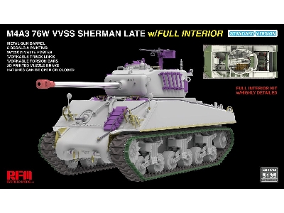 M4a3 76w Vvss Sherman Late With Full Interior Standard Version - zdjęcie 1