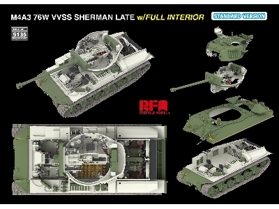 M4a3 76w Vvss Sherman Late With Full Interior Standard Version - zdjęcie 7