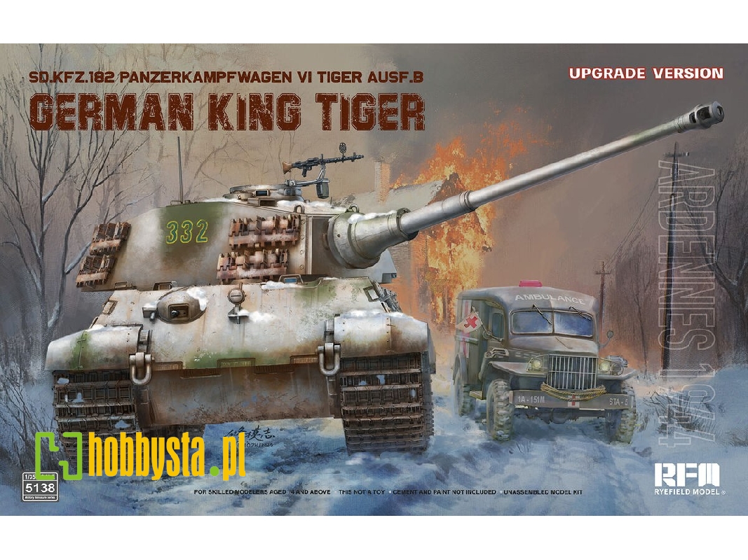 Sd.Kfz.182 Panzerkampfwagen Vi Tiger Ausf.B King Tiger Ardennes 1944 Updated Version - zdjęcie 1 Sd.Kfz.182 Panzerkampfwagen Vi Tiger Ausf.B King Tiger Ardennes 1944 Updated Version - zdjęcie 1