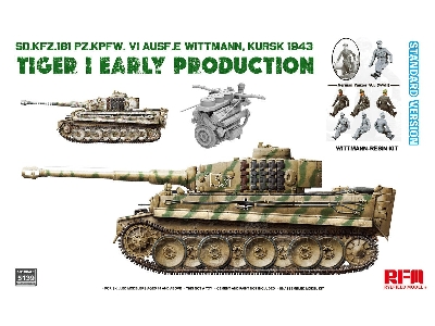 Sd.Kfz.181 Tiger I Early Production Kursk 1943 With Wittmann (Resin Figure) Standard Version - zdjęcie 1
