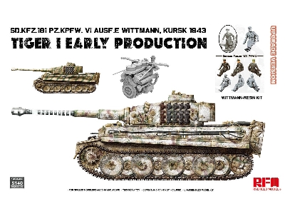 Sd.Kfz.181 Tiger I Early Production Kursk 1943 With Engine & Wittmann (Resin Figure) Updated Version - zdjęcie 1