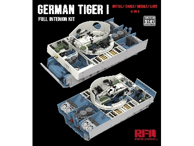 Tiger I Full Interior Kit: Initial/ Early/ Middle/ Late Production 4 In 1 - zdjęcie 1