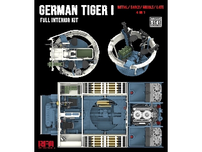 Tiger I Full Interior Kit: Initial/ Early/ Middle/ Late Production 4 In 1 - zdjęcie 2