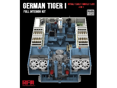 Tiger I Full Interior Kit: Initial/ Early/ Middle/ Late Production 4 In 1 - zdjęcie 3