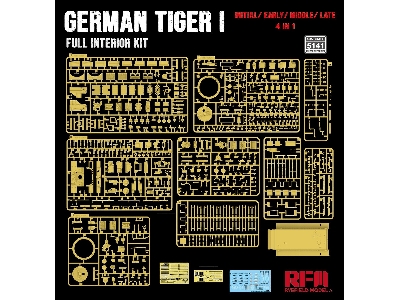 Tiger I Full Interior Kit: Initial/ Early/ Middle/ Late Production 4 In 1 - zdjęcie 4