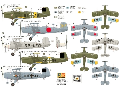 Bucker Bu-131 D - 5 Decal Options For Luftwaffe / Japan And Poland - zdjęcie 2