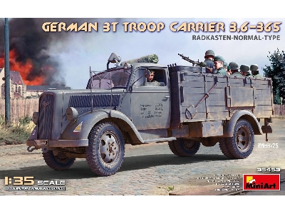 German 3t Troop Carrier 3,6-36s Radkasten-normal-type - zdjęcie 1