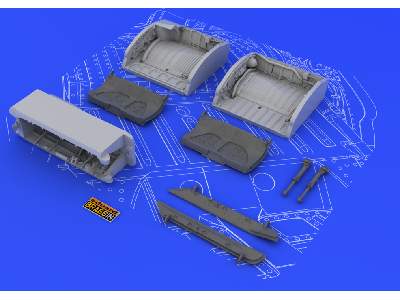  MiG-21 wheel wells 1/48 - Eduard - żywica i blaszki - zdjęcie 8