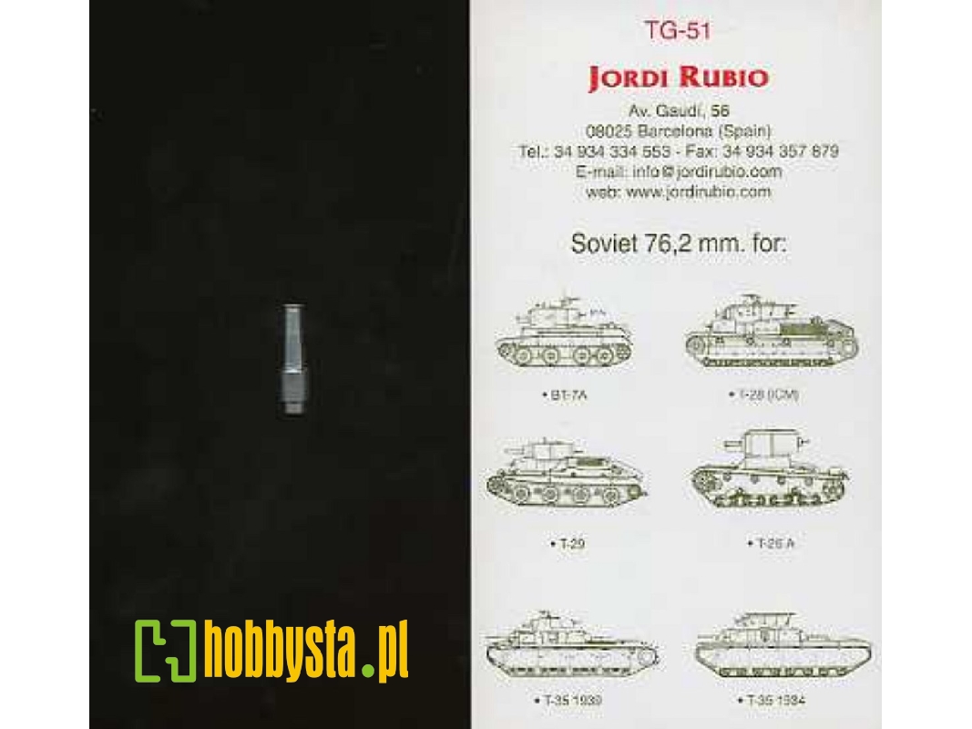 Lufa 76,2mm Bt-7a, T-26a, T-28, T-29, T-35 - zdjęcie 1 Lufa 76,2mm Bt-7a, T-26a, T-28, T-29, T-35 - zdjęcie 1