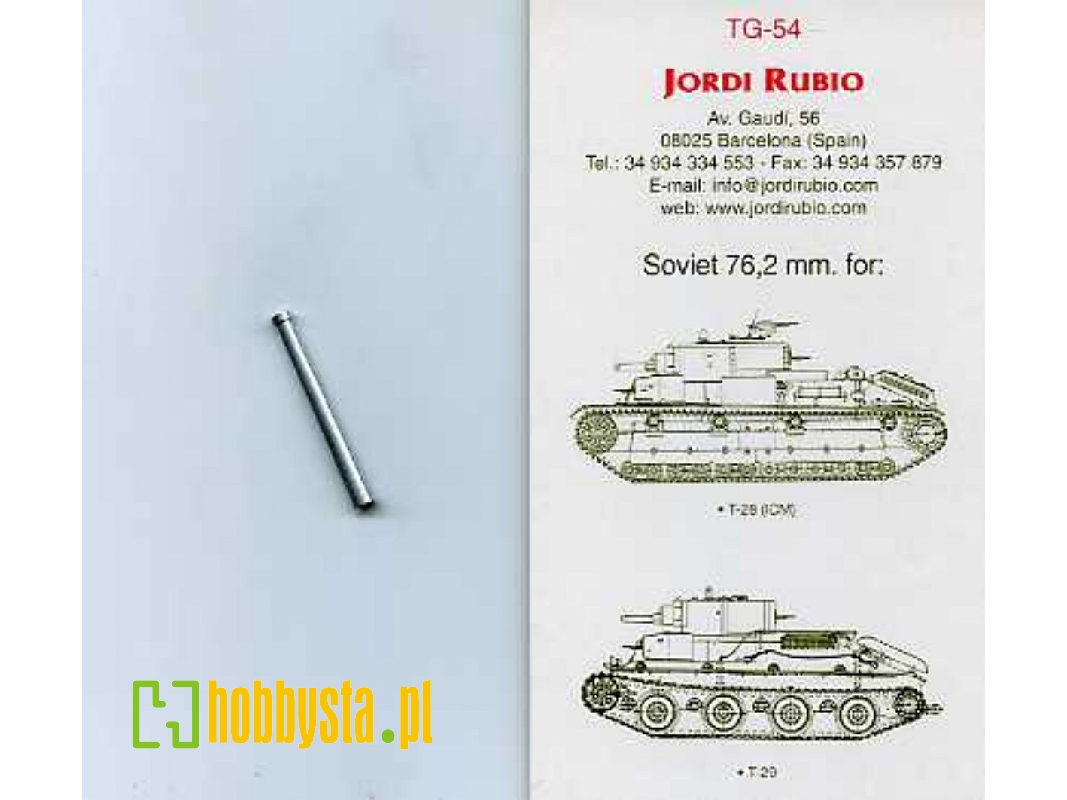 76 2mm Long Soviet For T-28 - zdjęcie 1 76 2mm Long Soviet For T-28 - zdjęcie 1