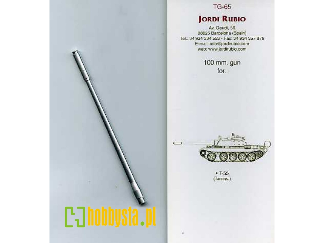 Soviet T-55 - 100mm Gun Barrel (For Tamiya Kits) - zdjęcie 1 Soviet T-55 - 100mm Gun Barrel (For Tamiya Kits) - zdjęcie 1
