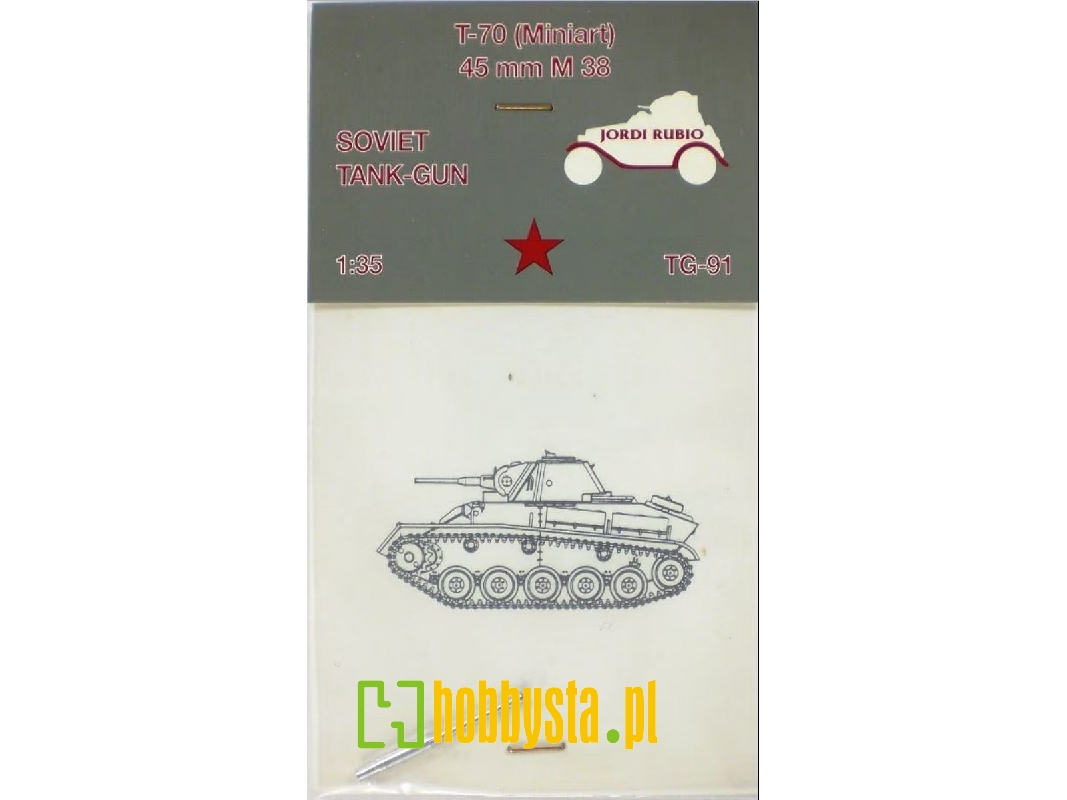 Soviet T-70 - M-38 45mm Gun Barrel (For Miniart Kits) - zdjęcie 1 Soviet T-70 - M-38 45mm Gun Barrel (For Miniart Kits) - zdjęcie 1