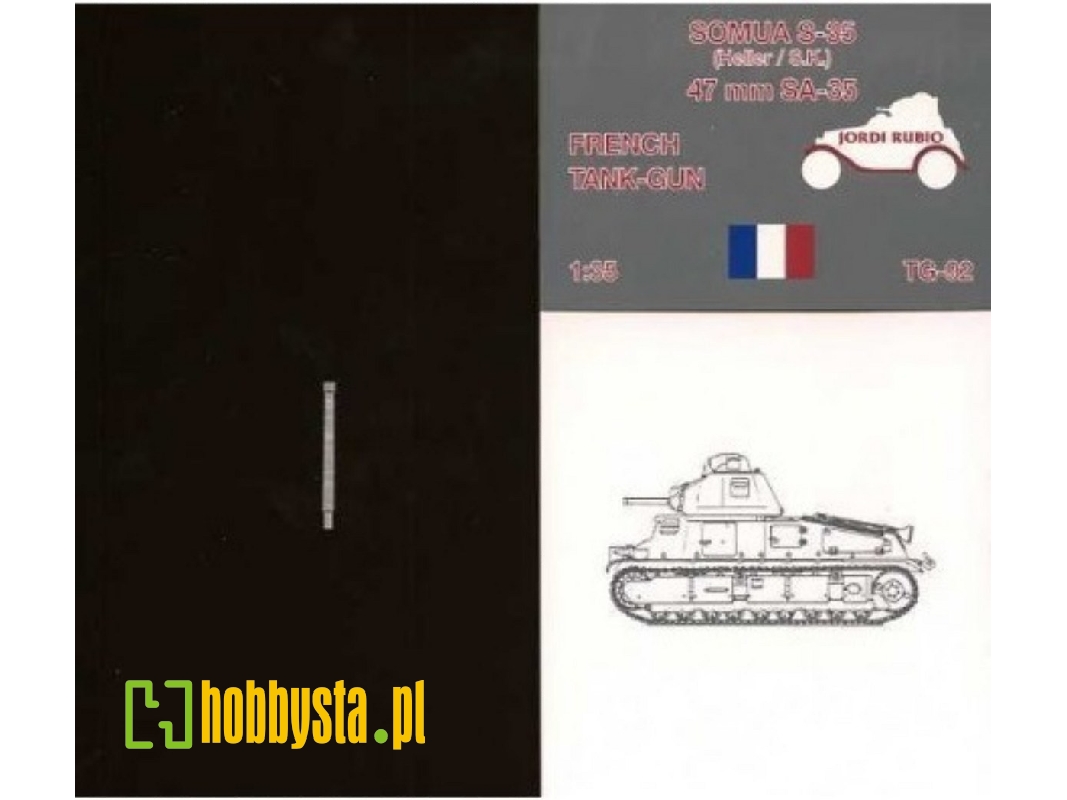 Somua S35 - 47mm Gun Barrel (For Heller Kits) - zdjęcie 1