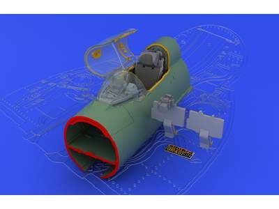  MiG-21MF interior early 1/48 - Eduard - żywica i blaszki - zdjęcie 1