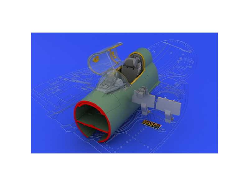  MiG-21MF interior early 1/48 - Eduard - żywica i blaszki - zdjęcie 1