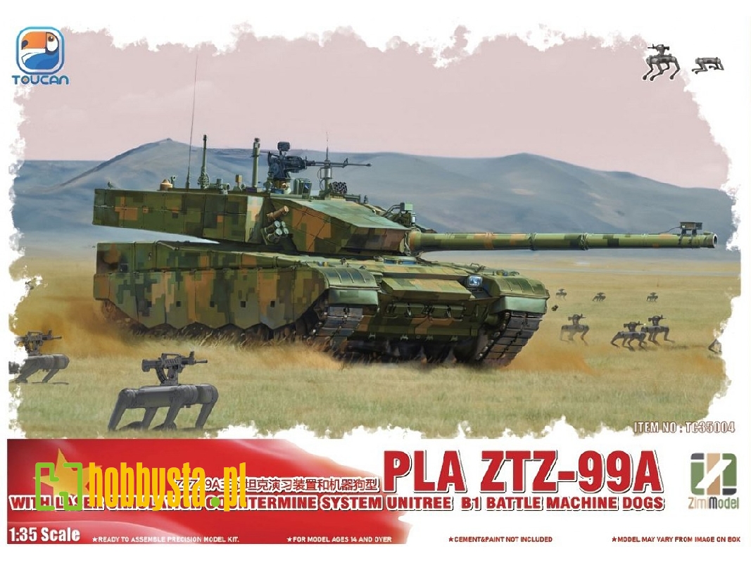China Main Battle Tank Ztz-99a Laser Simulation Countermine System & Unitree B1 Battle Machine Dogs - zdjęcie 1 China Main Battle Tank Ztz-99a Laser Simulation Countermine System & Unitree B1 Battle Machine Dogs - zdjęcie 1