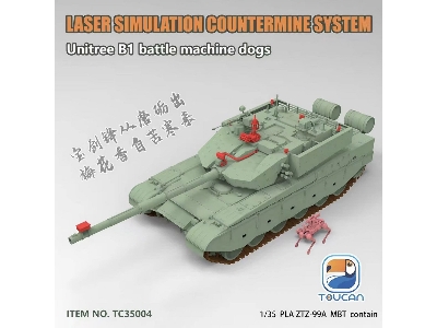 China Main Battle Tank Ztz-99a Laser Simulation Countermine System & Unitree B1 Battle Machine Dogs - zdjęcie 2