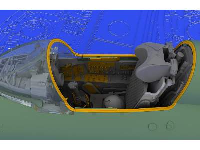  MiG-21MF interior early 1/48 - Eduard - żywica i blaszki - zdjęcie 5