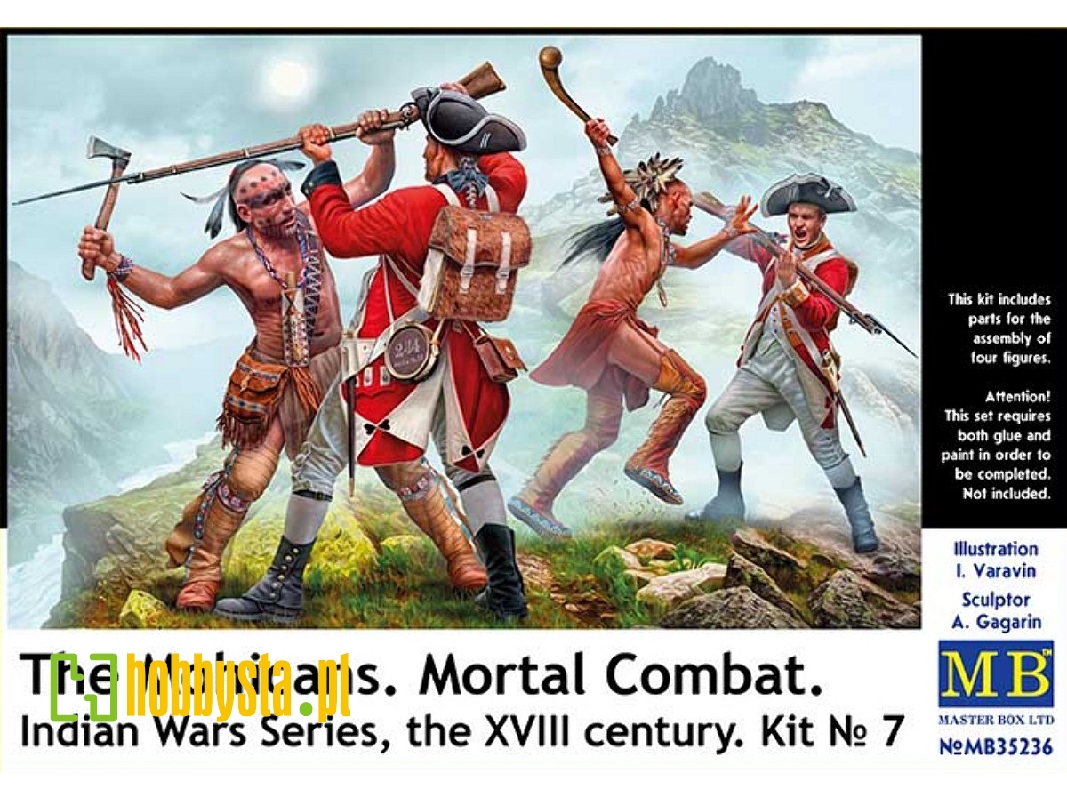 The Mohicans. Mortal Combat. - Indian Wars Series, The Xviii Century. Kit No. 7 - zdjęcie 1 The Mohicans. Mortal Combat. - Indian Wars Series, The Xviii Century. Kit No. 7 - zdjęcie 1