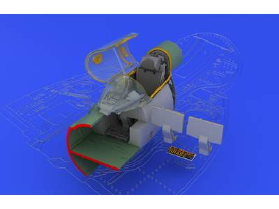  MiG-21MF interior late 1/48 - Eduard - żywica i blaszki - zdjęcie 1