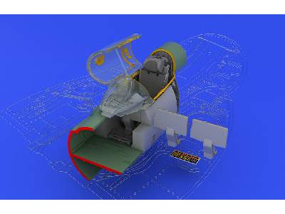  MiG-21MF interior late 1/48 - Eduard - żywica i blaszki - zdjęcie 2