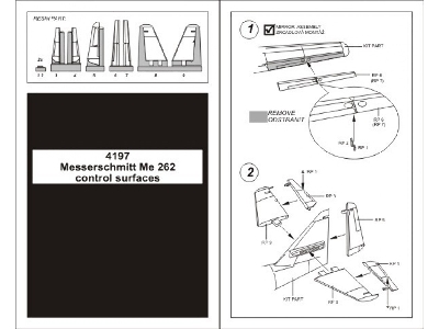 Me 262A Schwalbe control surfaces - Tamiya - zdjęcie 2