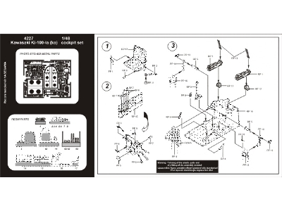 Kawasaki Ki 100 Ia (ko) cockpit set - Hasegawa - zdjęcie 2