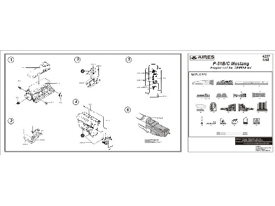 P-51B/C Mustang engine set - Tamiya - zdjęcie 2