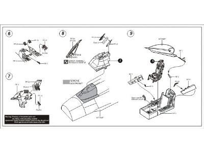 F-16N Viper cockpit set - Hasegawa - zdjęcie 3