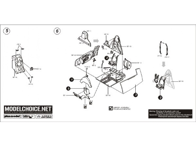 F6F-3 Hellcat cockpit set - new tool - Hasegawa - zdjęcie 3